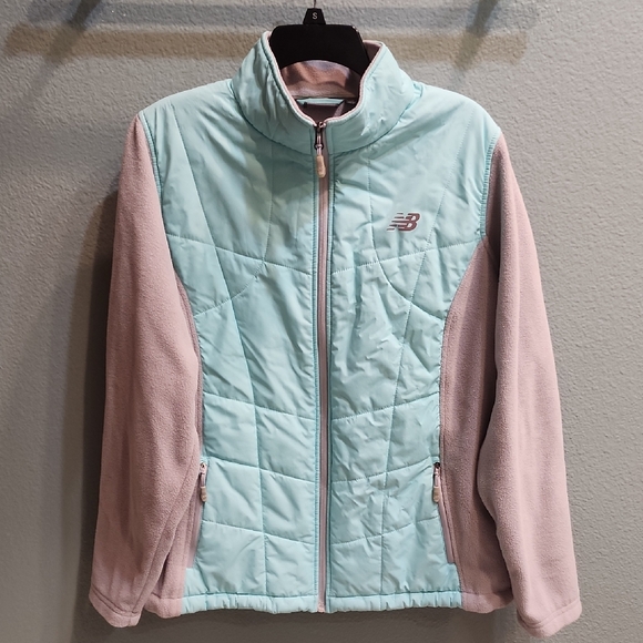 New Balance Blue and Pink Ski Jacket Insulated Comfort - Picture 1 of 8
